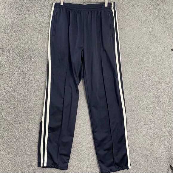 Oxford‎ Fulham Double Stripe Track Pants Men XL Navy Pintuck Pullon Drawstring - Picture 1 of 13